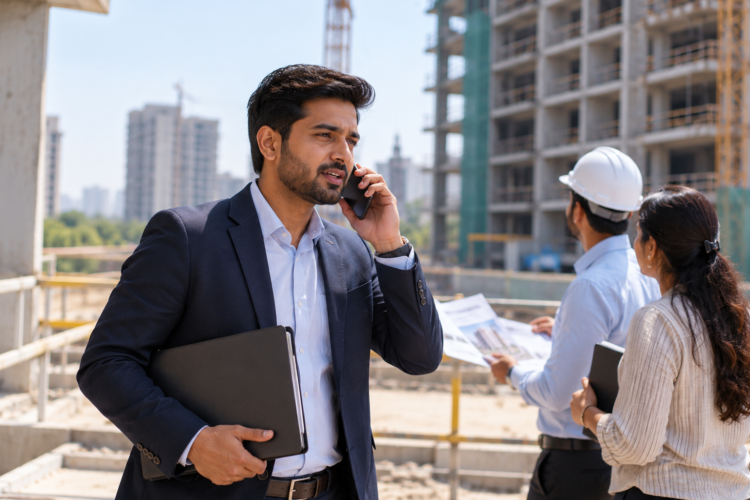 Project manager on a construction site